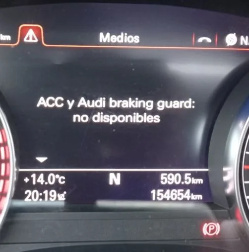 ACC y Braking Guard no disponibles