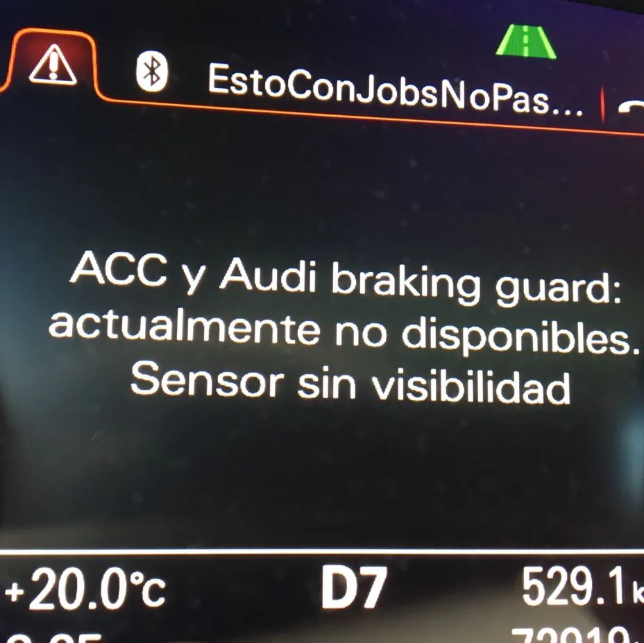 ACC y Braking Guard no disponibles